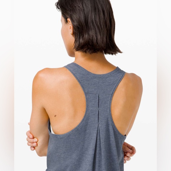 Lululemon Love Tank *Pleated Heathered Code Blue - Picture 2 of 10
